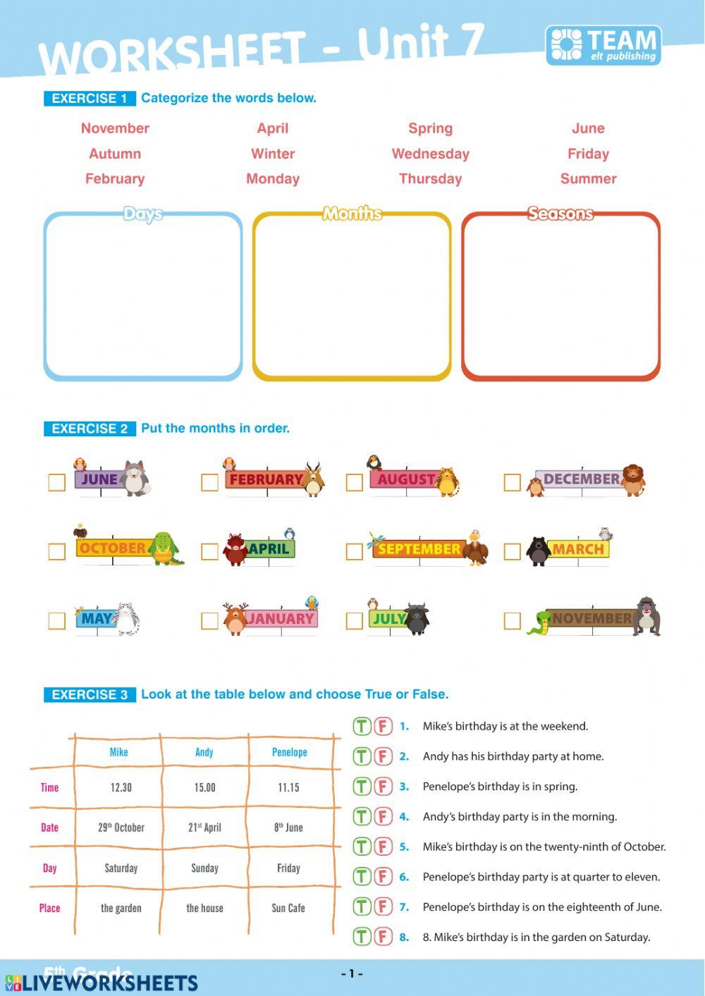 5th grade more and more book worksheet for party time online ...