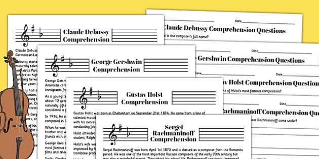 Music Reading Comprehension Activity (teacher made) - Twinkl