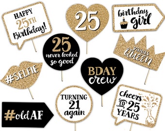 25th anniversary photo booth props printable