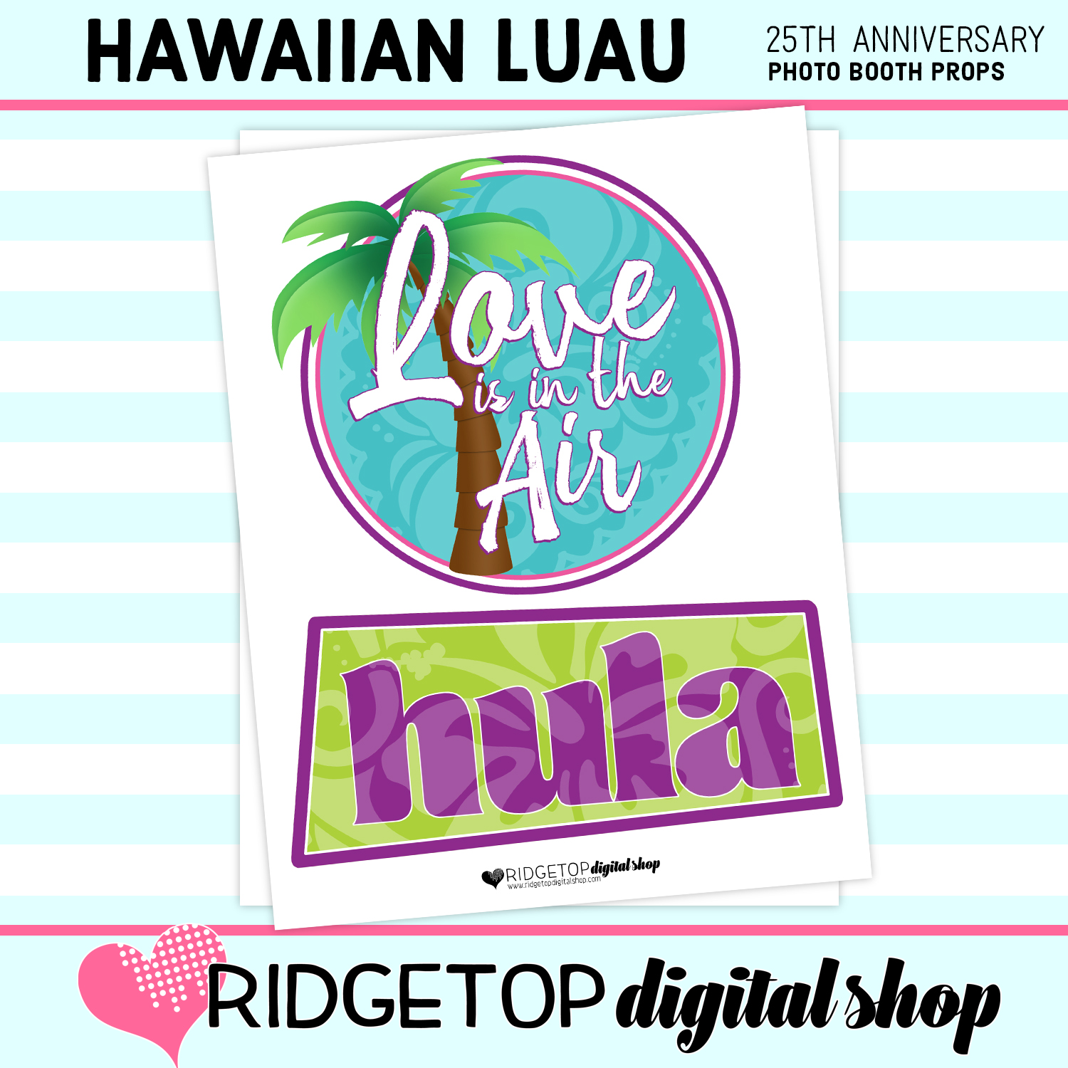25th anniversary photo booth props printable