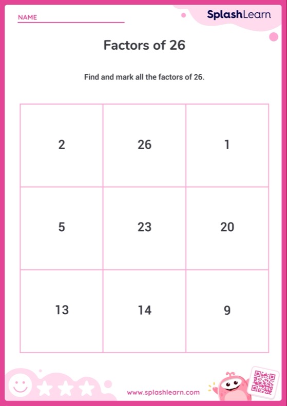 26 l of the a worksheet