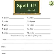 Printable L.2.1 Spelling Worksheets 