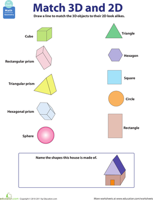 2D and 3D Shapes | Worksheet 