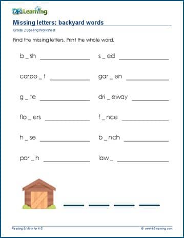 2nd grade 2 4 letter word worksheet