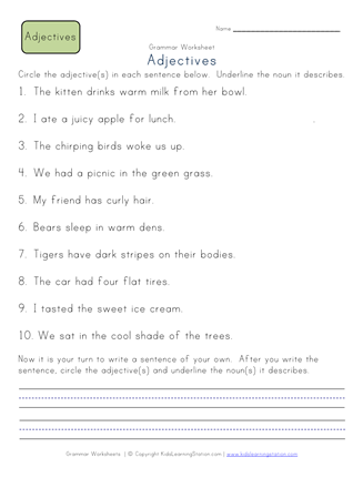 2nd grade adjectives worksheet | Adjective worksheet, Adjectives ...