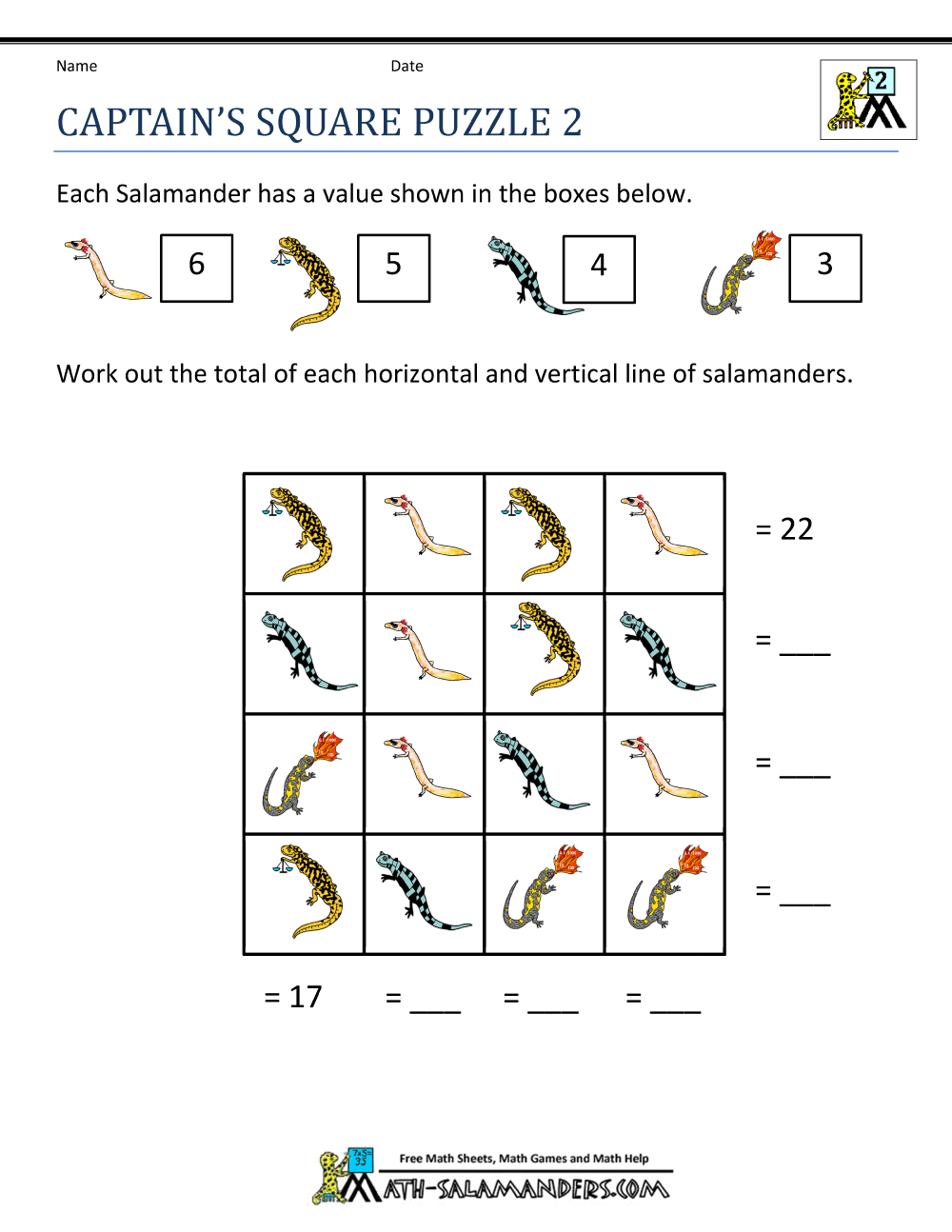 2nd grade brain teasers worksheet