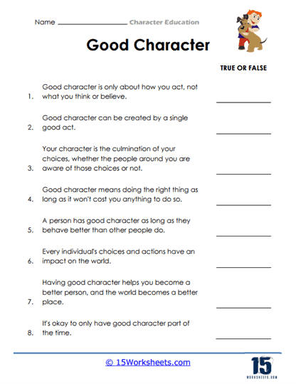 Character Education Worksheets - 15 Worksheets.com - Worksheets Library