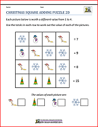 2nd Grade Christmas Math Worksheets