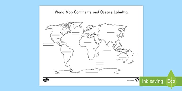 2nd grade continents and oceans worksheet