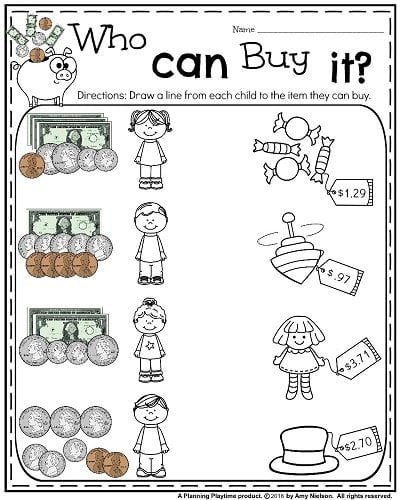 Money Worksheets for 2nd Grade - Planning Playtime