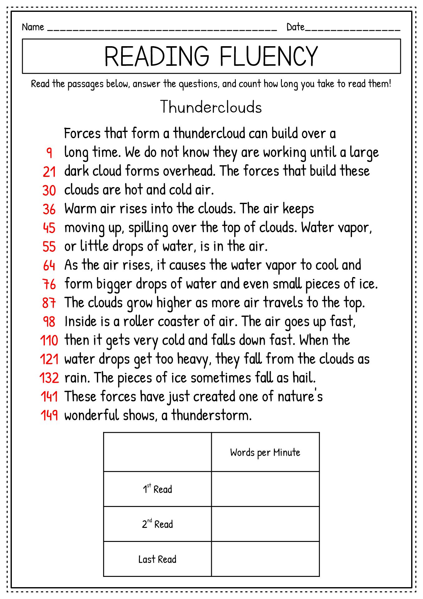 17 Reading Fluency 2nd Grade Worksheets - Free PDF at worksheeto.com