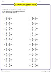 The Best Free Fraction Worksheet Generators | Free Printable ...