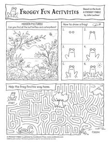 Froggy Fun Activities Worksheet for 1st - 2nd Grade | Lesson Planet