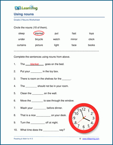 2nd grade grammar worksheet pdf