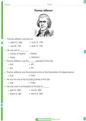 2nd grade history worksheet