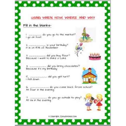 2nd grade language arts questions