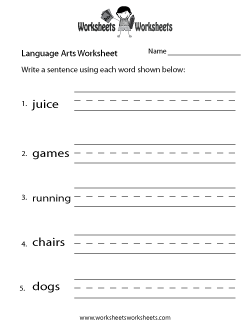 2nd grade language worksheet
