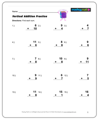 Free 2nd Grade Math Worksheets—Printable w/ Answers — Mashup Math