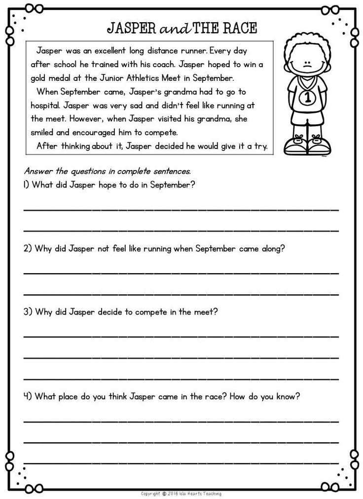 5 Pages))) 2nd Grade Fiction Reading Comprehension Passages CDC ...