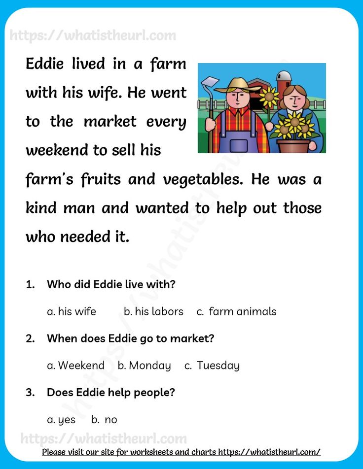 Reading Comprehension for Grade 2 | Elementary reading ...