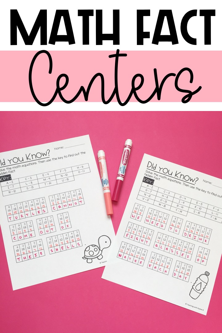 Fun Math Fact Worksheets for 2nd Grade - Teaching with Kaylee B
