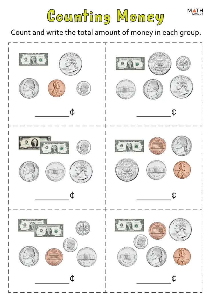 2nd Grade Money Worksheets - Math Monks