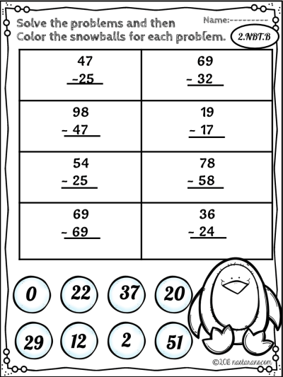 2nd Grade Math Worksheets - Nastarans Resources