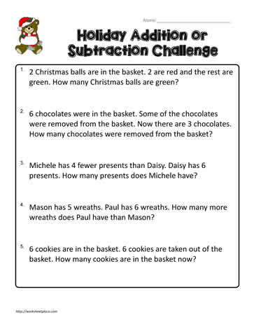 2nd Grade Word Problems Worksheets