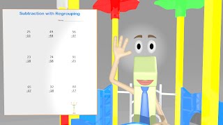 2nd grade math worksheet subtraction with regrouping