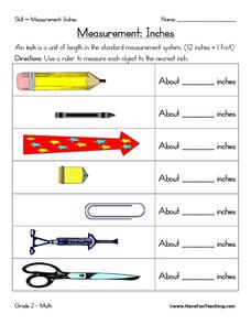 2nd grade measurement worksheet