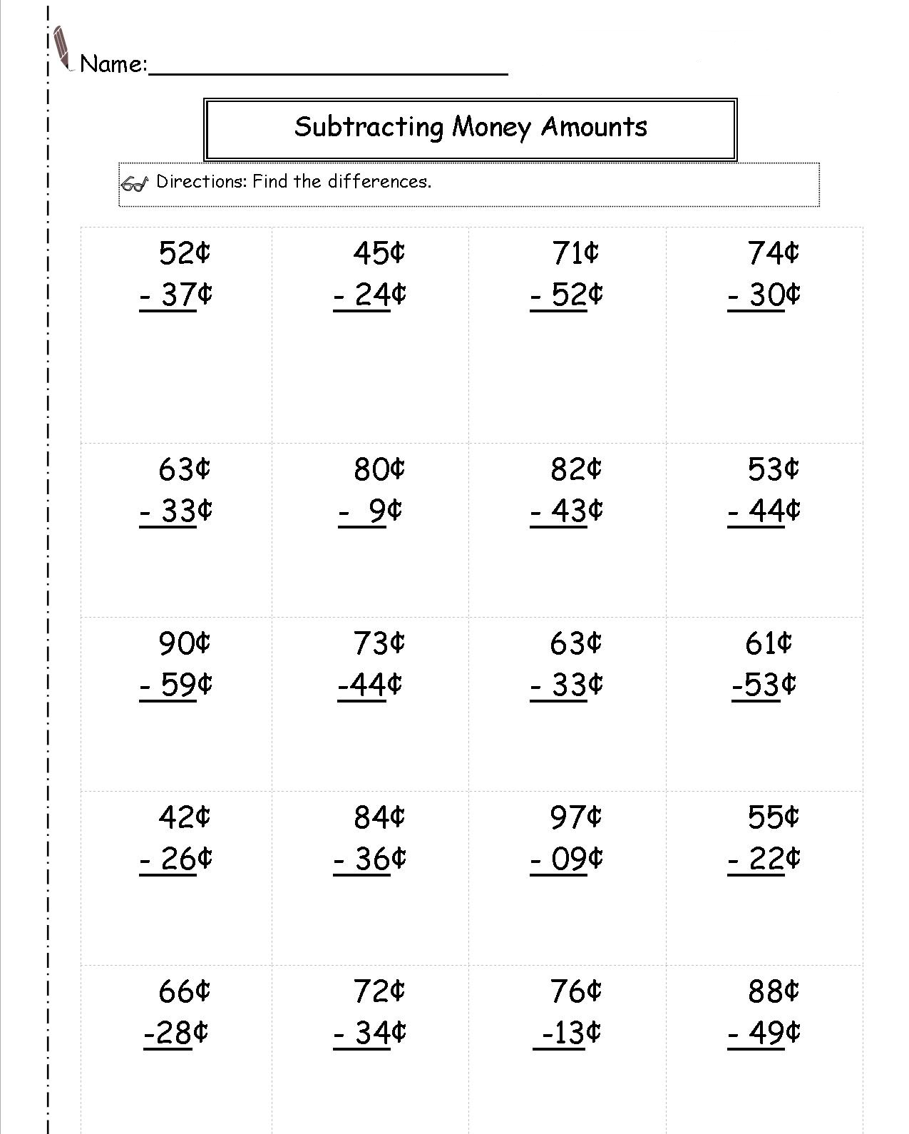 2nd Grade Money Worksheets - Best Coloring Pages For Kids