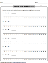 2nd grade number line worksheet