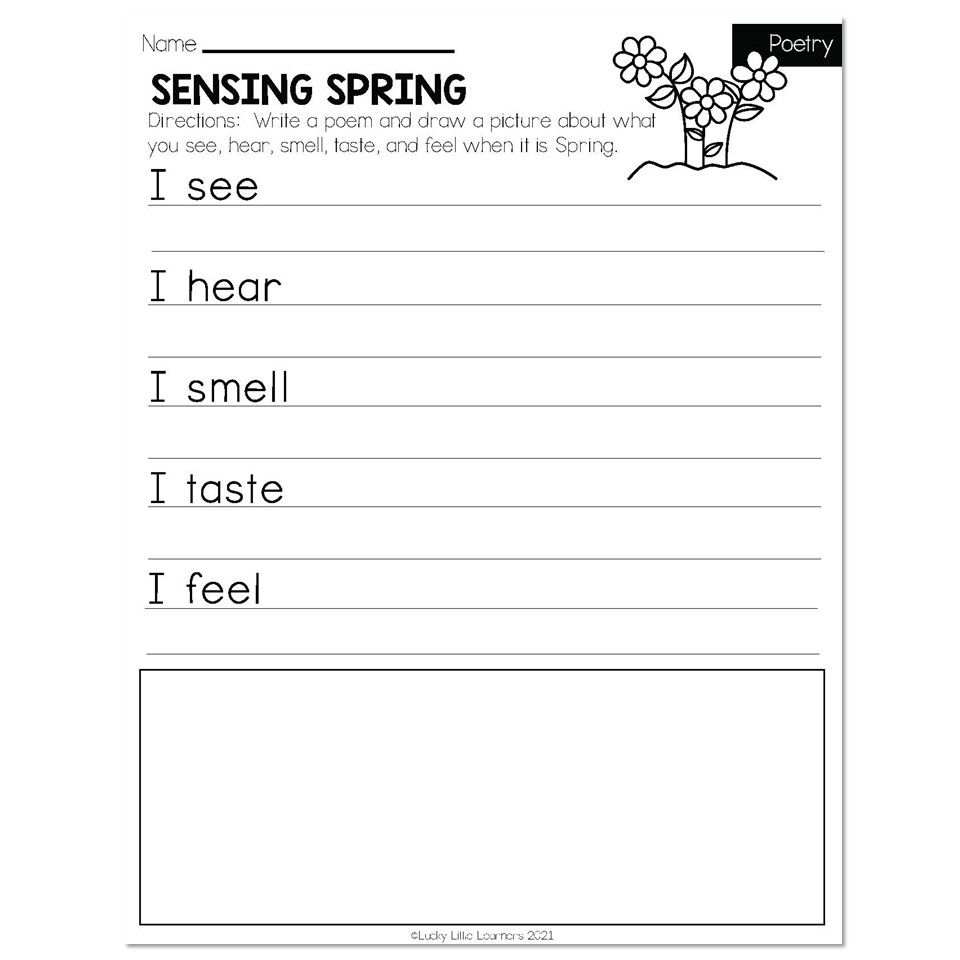 2nd grade poem worksheet