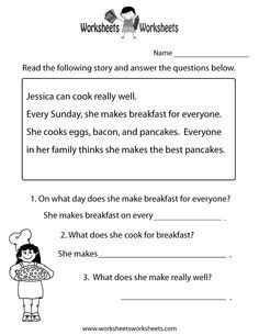 2nd grade reading printable worksheet