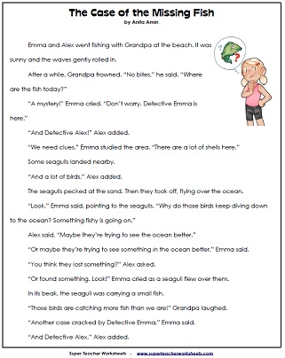 2nd Grade Reading Comprehension Worksheets