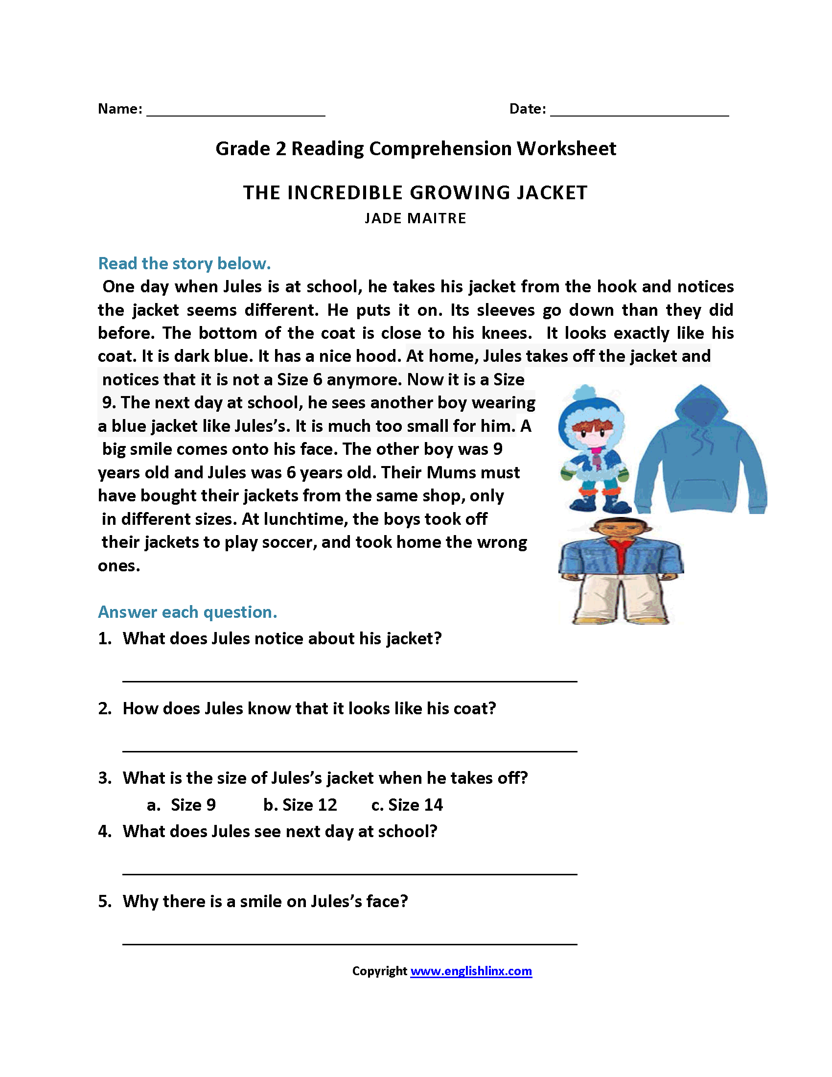Reading Worksheets | Second Grade Reading Worksheets