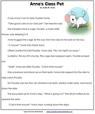 2nd grade reading worksheet pdf