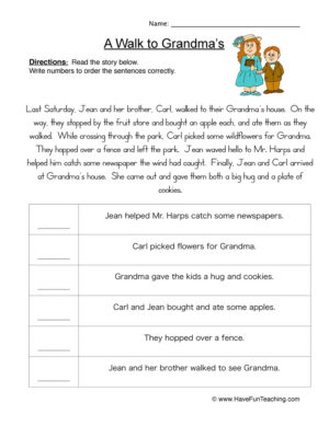 Sequencing Worksheets  