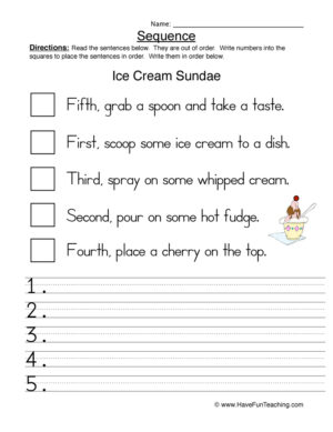 2nd grade reading worksheet sequencing