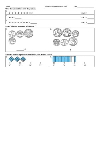 2nd grade review worksheet