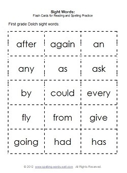 A Sight Words List for Every Primary Grade and Sight Word Activities