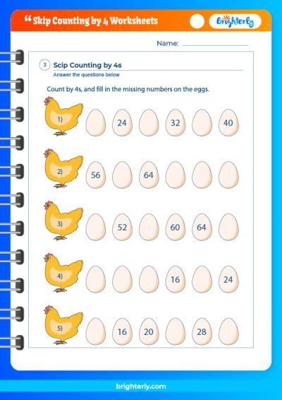 2nd grade skip counting worksheet