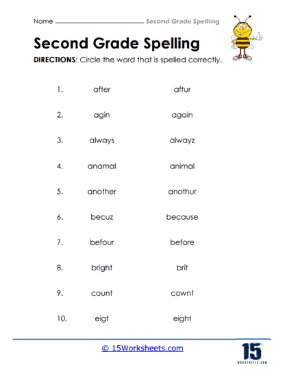 2nd Grade Spelling Words Worksheets - 15 Worksheets Library