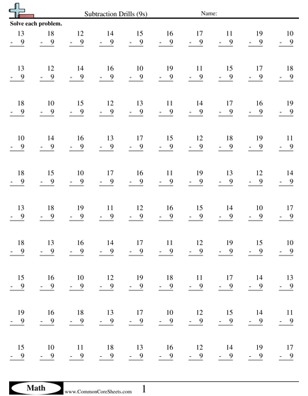 2nd grade subtraction worksheet 100 problems