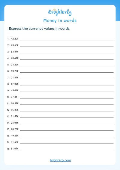 Free Money Worksheets 2nd Grade [PDF] Brighterly.com