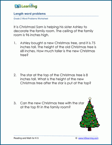 Grade 2 Length Word Problems | Worsheets library