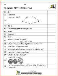 Second Grade Math Worksheets