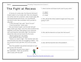 Reading Worksheets for 2nd Graders Worksheets