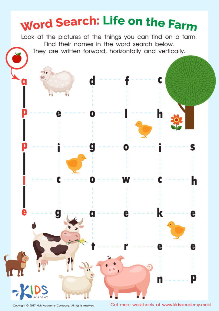 Word Search Puzzles Worksheet: Free PDF Printout for Kids