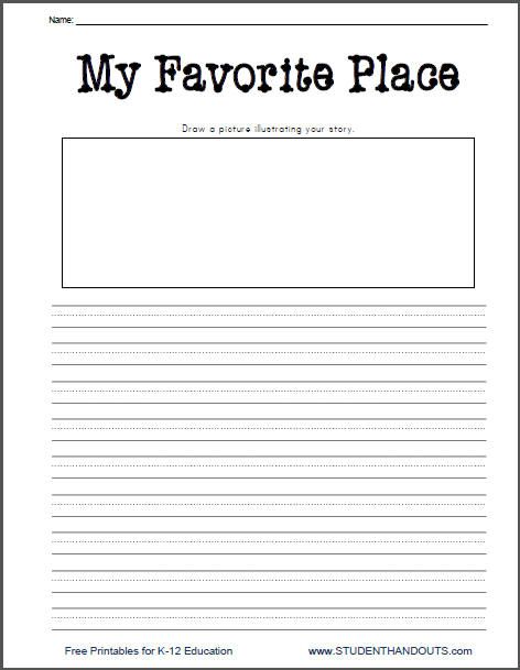 2nd grade writing prompt worksheet